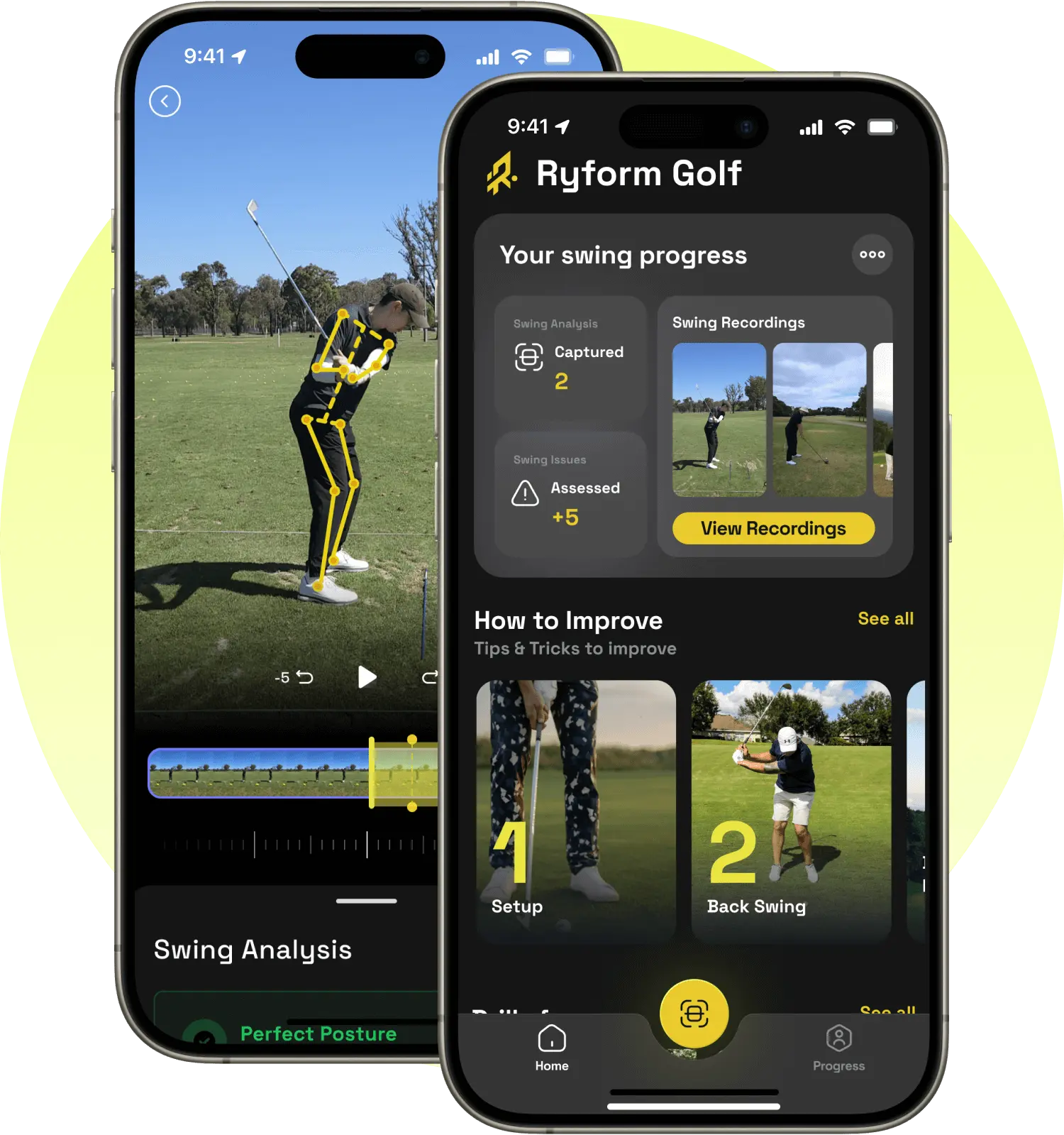 Golf app screenshots